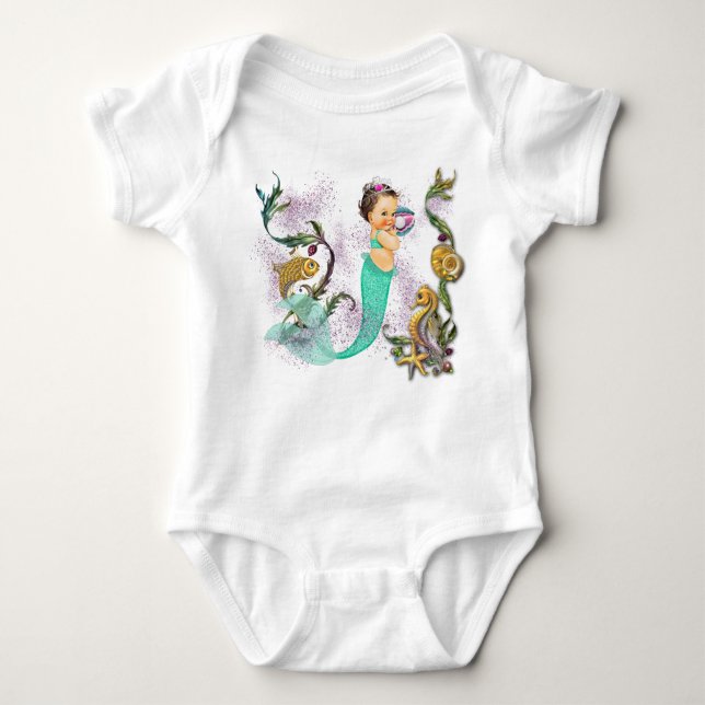 Mermaid Baby Strampler (Vorderseite)