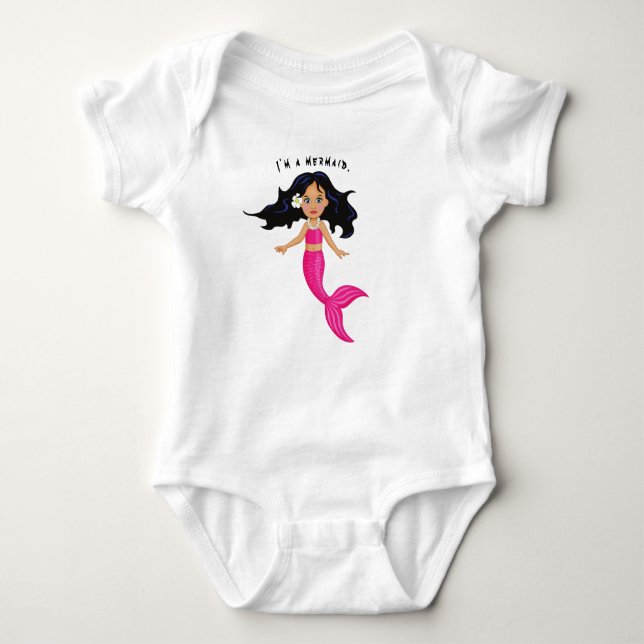 Mermaid Baby Strampler (Vorderseite)