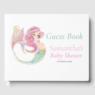 Mermaid Babydusche rosa unter dem Gästebuch