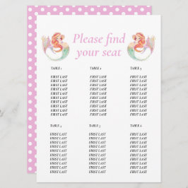 Mermaid Babydusche. Tabelle Untermeer Einladung