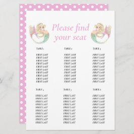 Mermaid Babydusche. Tabellenkalkulationspunkte Einladung