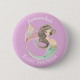 Mermaid Babydusche. Unter dem Meer. Schaltfläche G Button