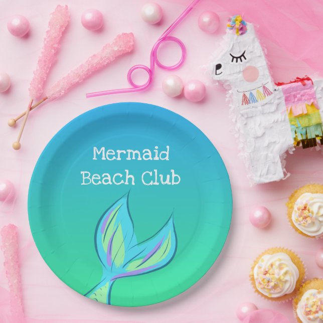 Mermaid Beach Club Pappteller (Party)