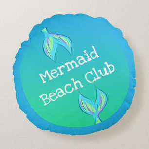 Mermaid Beach Club Rundes Kissen