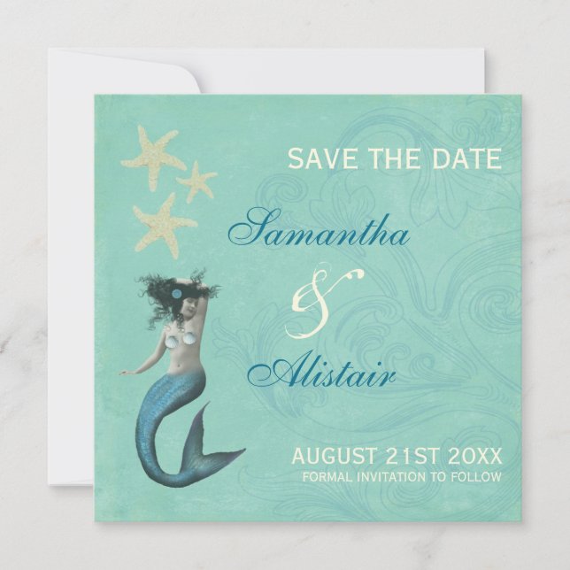 Mermaid Beach Coastal Save the Date (Vorderseite)