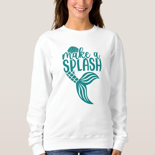 Mermaid Beach | Einen Splash machen Sweatshirt (Vorderseite)