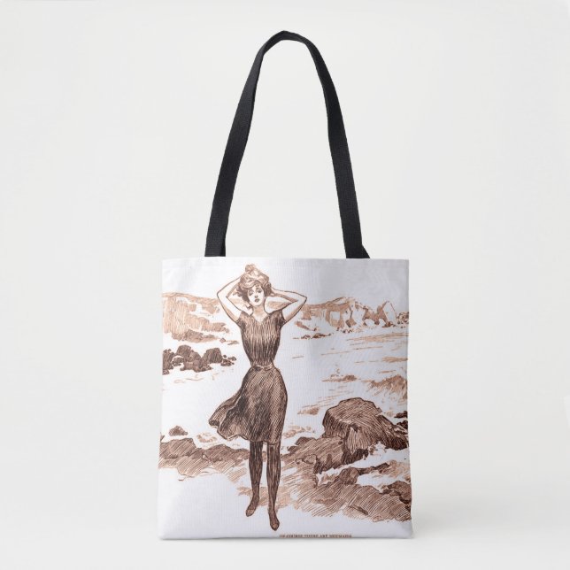 Mermaid Beach Gibson Girl Viktorianisch Antique (Vorderseite)