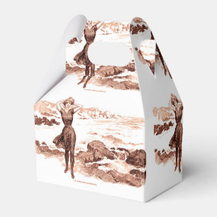 Mermaid Beach Gibson Girl Viktorianisch Antique Geschenkschachtel