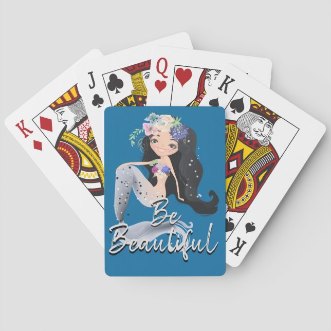 Mermaid Bicycle Playing Cards Spielkarten (Rückseite)