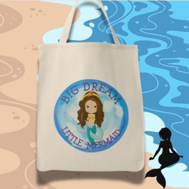 Mermaid BIG DREAM Tote Bag Tragetasche (Carry your dreams everywhere with the Mermaid BIG DREAM Tote Bag)