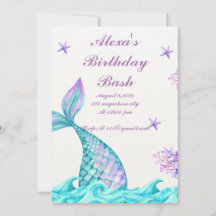 MERMAID BIRTHDAD EINLADUNG