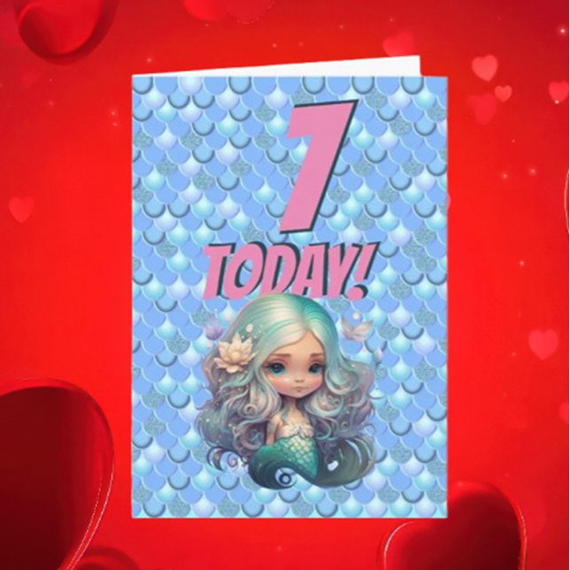 Mermaid Birthday Adventure Karte (Dive into the Magic of a Custom Mermaid Birthday!)