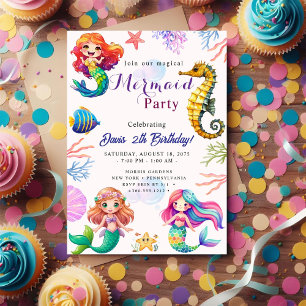 Mermaid Birthday Bash Einladung