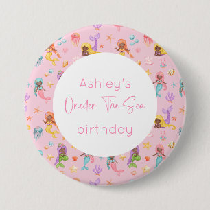 Mermaid Birthday Button