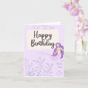 Mermaid Birthday Card für Mädchen Karte