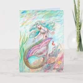 Mermaid Birthday Card Karte