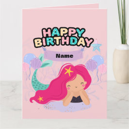 Mermaid Birthday Design - Unterwasser-Geschenkkart Karte