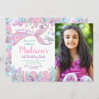 Mermaid Birthday Einladung