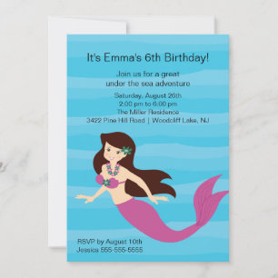 Mermaid Birthday Einladung