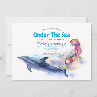 Mermaid Birthday Einladung