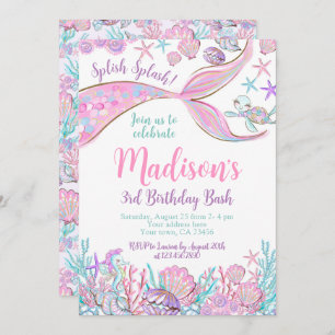 Mermaid Birthday Einladung