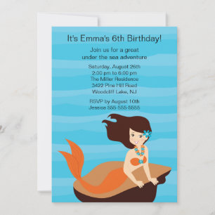 Mermaid Birthday Einladung