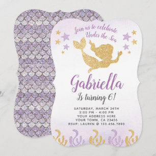 Mermaid Birthday Einladung