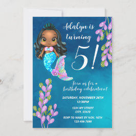 Mermaid Birthday Einladung