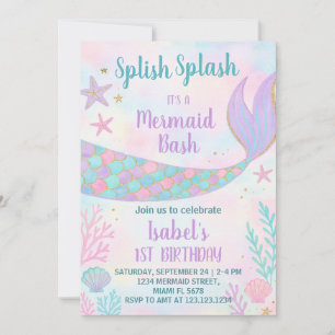 Mermaid Birthday Einladung