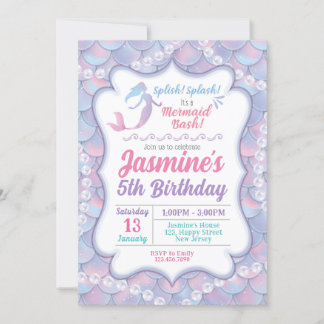 Mermaid Birthday Einladung