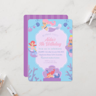 Mermaid Birthday Einladung