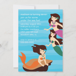 Mermaid Birthday Einladung