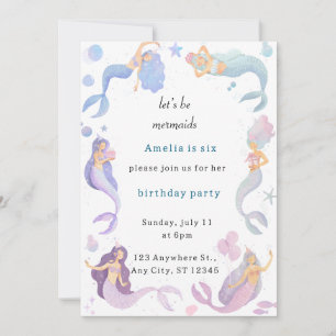 Mermaid Birthday Einladung
