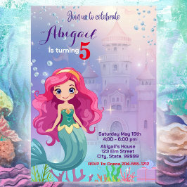 Mermaid Birthday Einladung für Kinder