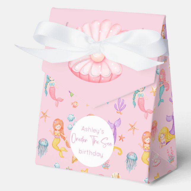 Mermaid Birthday Favor Boxes Geschenkschachtel (Vorderseite)