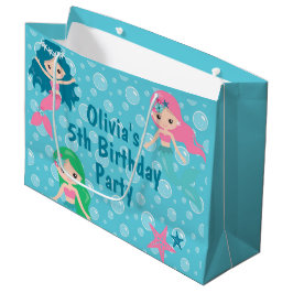 Mermaid Birthday Favors Party liefert benutzerdefi Große Geschenktüte