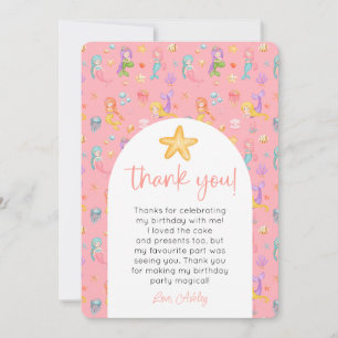 Mermaid Birthday Foto Vielen Dank Einladung