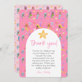 Mermaid Birthday Foto Vielen Dank Einladung