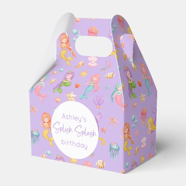 Mermaid Birthday Geschenkschachtel (Vorderseite)