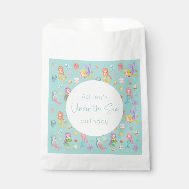 Mermaid Birthday Geschenktütchen (Vorderseite)