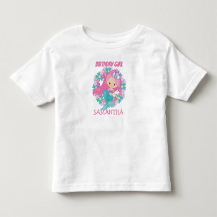 Mermaid Birthday Girl White Kleinkind T-shirt
