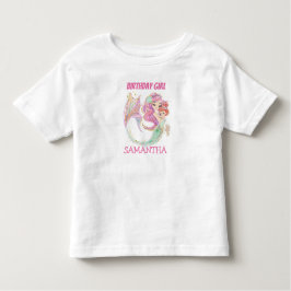 Mermaid Birthday Girl White UNTER DEM MEER Kleinkind T-shirt