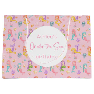 Mermaid Birthday Große Geschenktasche Geschenktüte