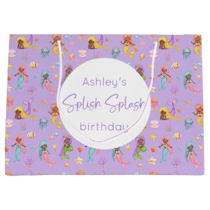 Mermaid Birthday Große Geschenktasche Geschenktüte