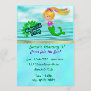 Mermaid Birthday Invest Einladung