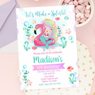 Mermaid Birthday Invitation / Under Sea Party Einladung