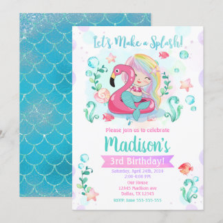 Mermaid Birthday Invitation / Under Sea Party Einladung