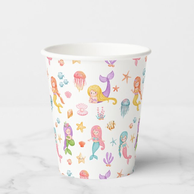 Mermaid Birthday Pappbecher (Vorderseite)