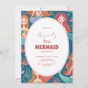Mermaid Birthday Party Einladung
