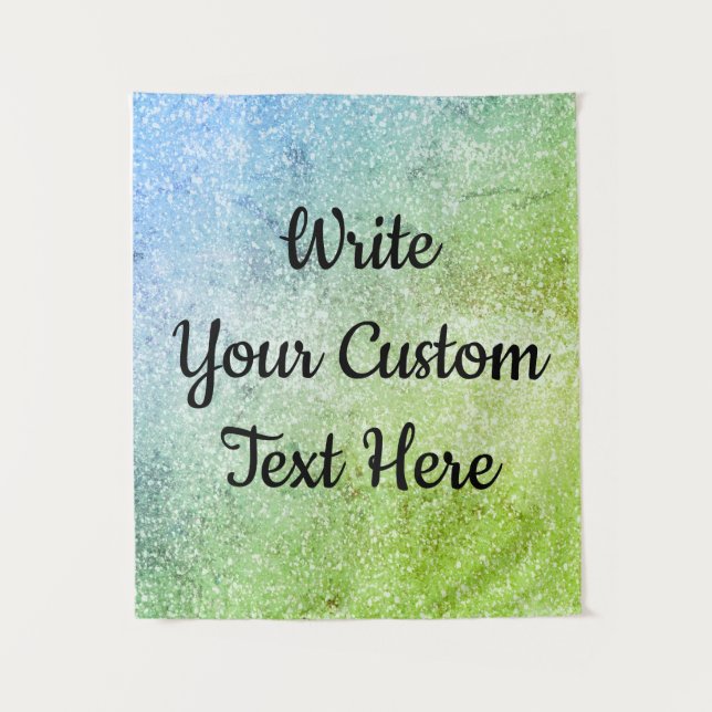 Mermaid Birthday Party Foto Stand Hintergrund Grün Wandteppich (Vorderseite)